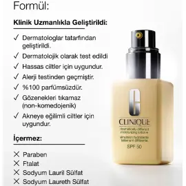 Clinique Dramatically Different Moisturizing Lotion SPF 50+ Koruyucu ve Nemlendirici 50ml - 7