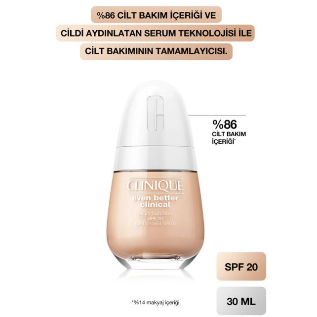Clinique Even Better Clinical Serum Fondöten SPF 20 No: CN10 Alabaster 30ml - 3