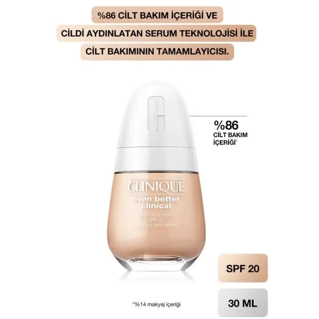 Clinique Even Better Clinical Serum Fondöten SPF 20 No: CN10 Alabaster 30ml - 3