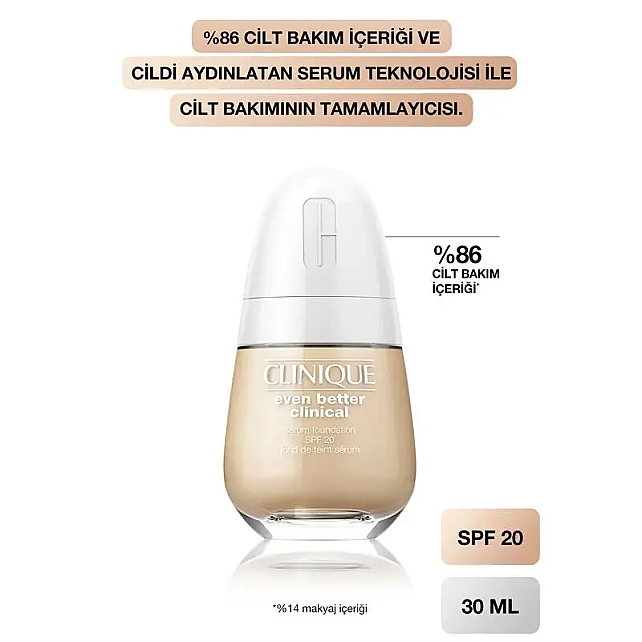 Clinique Even Better Clinical Serum Fondöten SPF 20 No: CN28 Ivory 30ml - 3