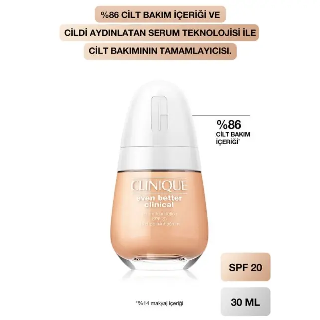 Clinique Even Better Clinical Serum Fondöten SPF 20 No: CN40 Cream Chamois 30ml - 3