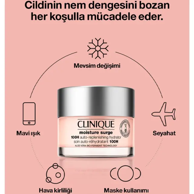 Clinique Moisture Surge 100H Replenishing Hydrator - Nemlendirici Bakım Kremi 30ml - 4