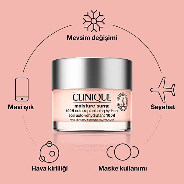 Clinique Moisture Surge 100H Replenishing Hydrator - Nemlendirici Bakım Kremi 50ml - 3