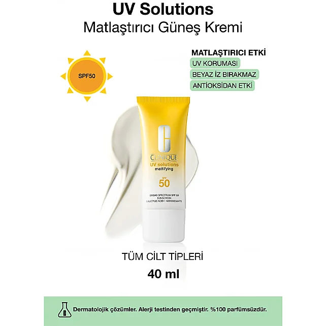 Clinique UV Solutions SPF50+ - Matlaştırıcı Etkili Güneş Kremi 40ml - 2