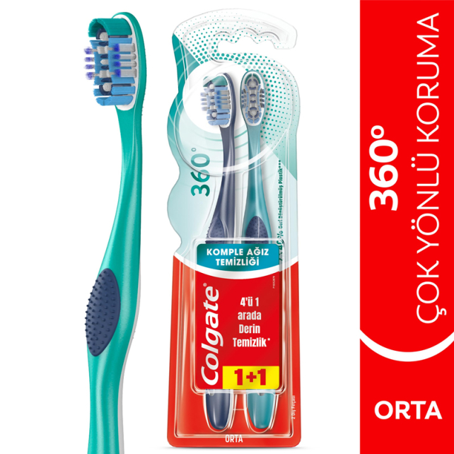 Colgate 360 Diş Fırçası - Yumuşak 1+1 - 2