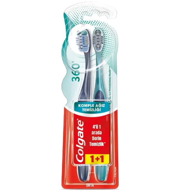 Colgate 360 Diş Fırçası - Yumuşak 1+1 - 1