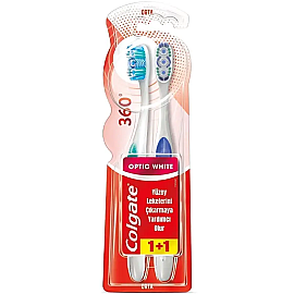 Colgate 360 Optik Beyaz Diş Fırçası Yumuşak 1+1 - Colgate