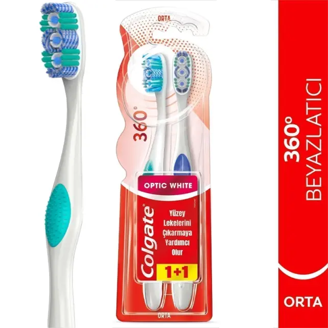 Colgate 360 Optik Beyaz Diş Fırçası Yumuşak 1+1 - 2