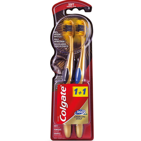 Colgate CharGold 360 Soft 1+1 Diş Fırçası Colgate CharGold 360 Soft 1+1 Diş Fırçası