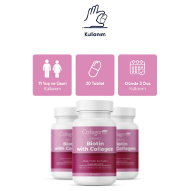 Collagen Forte Biotin With Collagen - Takviye Edici Gıda 30 Tablet - 4