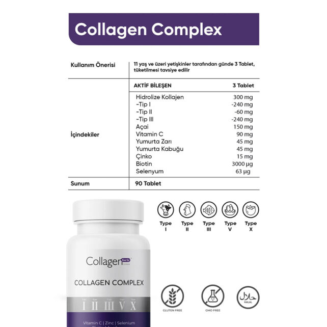 Collagen Forte Collagen Complex - Takviye Edici Gıda 90 Tablet - 3