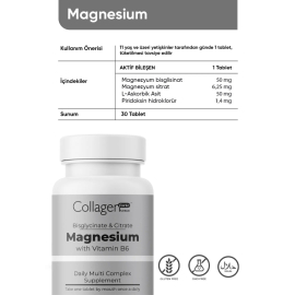 Collagen Forte Magnesium With B6 - Takviye Edici Gıda 30 Tablet - 3
