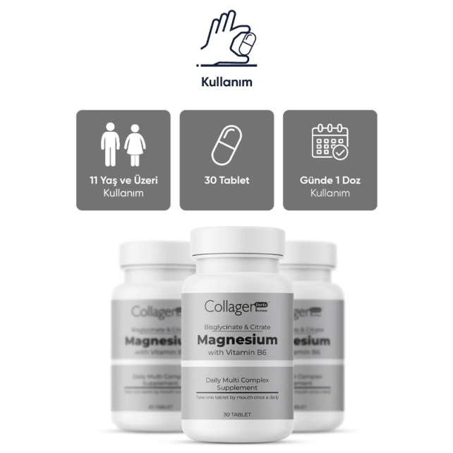 Collagen Forte Magnesium With B6 - Takviye Edici Gıda 30 Tablet - 4