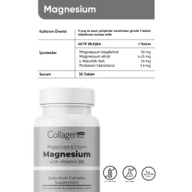 Collagen Forte Magnesium With B6 - Takviye Edici Gıda 30 Tablet - 3