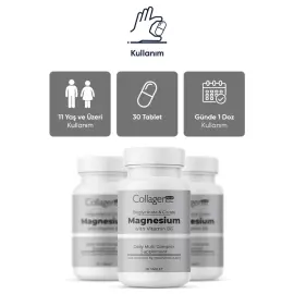 Collagen Forte Magnesium With B6 - Takviye Edici Gıda 30 Tablet - 4