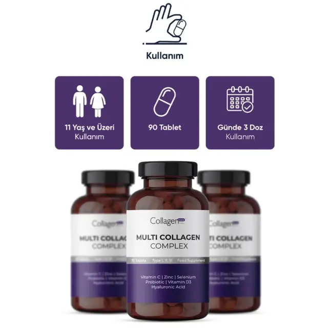 Collagen Forte Multi Collagen Complex - Takviye Edici Gıda 90 Tablet - 4