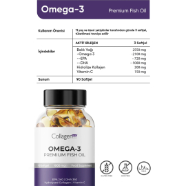 Collagen Forte Omega-3 1000mg - Takviye Edici Gıda 90 Jel - 3