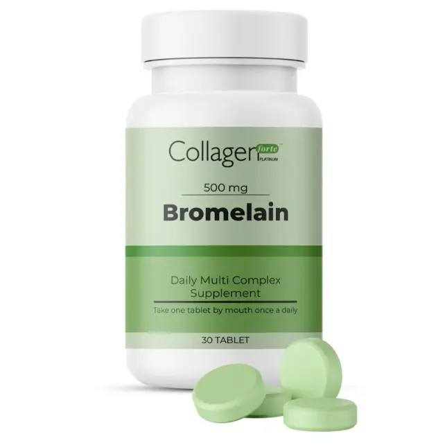 Collagen Forte Plantinum Bromelain 500mg - Takviye Edici Gıda 30 Tablet - 2