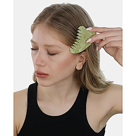 Conyferus WellBeauty Head Glow Yeşim Tarak Gua Sha Taşı - 2