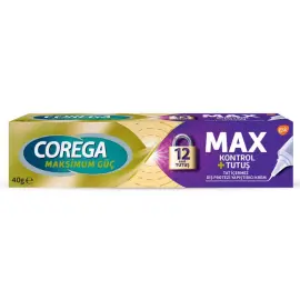 Corega Maksimm Güç Max Kontrol Tutuş - Diş Protezi Yapıştırıcı Krem 40gr - Corega