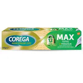 Corega Maksimm Güç Max Tutuş Ferahlık - Diş Protezi Yapıştırıcı Krem 40g - 1