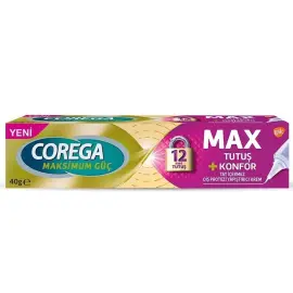 Corega Max Tutuş Konfor - Diş Protezi Yapıştırıcı Krem 40g - 1