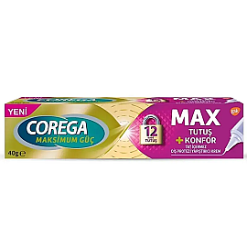 Corega Max Tutuş Konfor - Diş Protezi Yapıştırıcı Krem 40gr - Corega
