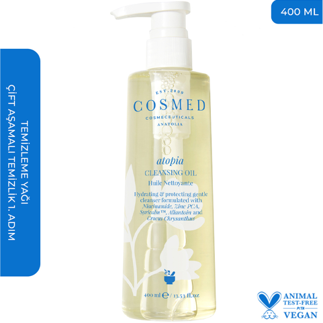Cosmed Atopia Cleansing Oil - Atopik Cilt Temizleme Yağı 400ml - 2