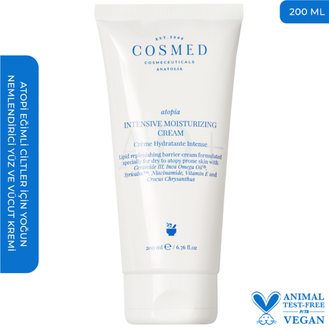Cosmed Atopia Intensive Moisturizing Cream - Atopik Cilt Yoğun Nemlendirici Krem 200ml - 2