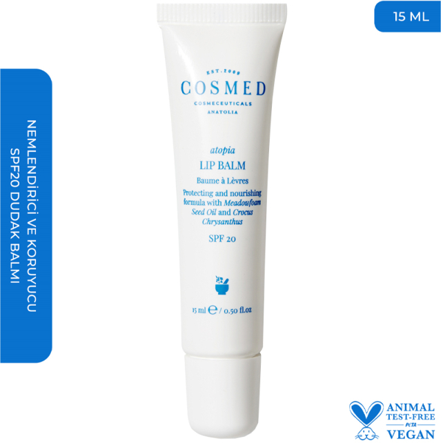 Cosmed Atopia Lip Balm SPF 20 - Nemlendirici ve Koruyucu Dudak Balmı 15ml - 2