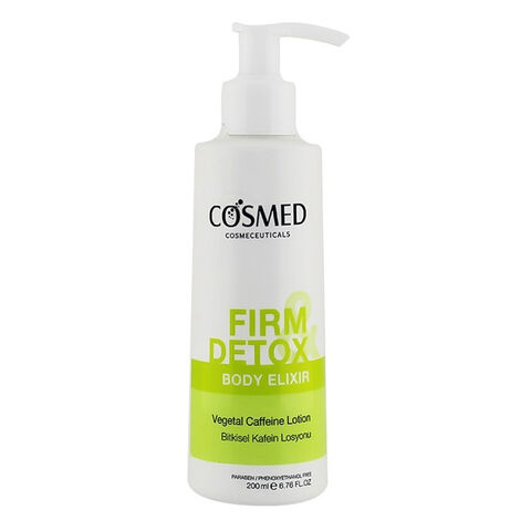 Cosmed Firm Detox Body Elixir Vegetal Caffeine Lotion - Bitkisel Kafein İçerikli Vücut Losyonu 200ml Cosmed Firm Detox Body Elixir Vegetal Caffeine Lotion - Bitkisel Kafein İçerikli Vücut Losyonu 200ml