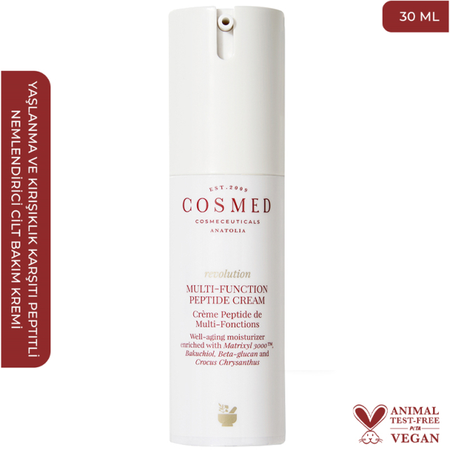 Cosmed Revolution Multi Function Peptide Cream - Yaşlanma Karşıtı Bakım Kremi 30ml - 2