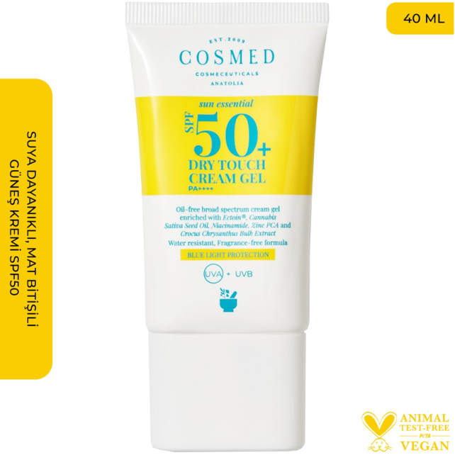 Cosmed Sun Essential Dry Touch Cream Gel SPF 50+ Güneş Koruyucu 40ml - 2