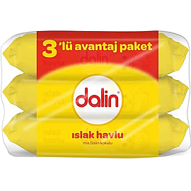 Dalin Islak Pamuk Havlu 3x56 Adet - Dalin