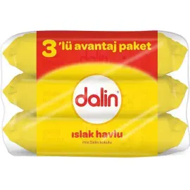 Dalin Islak Pamuk Havlu 3x56 Adet - Dalin