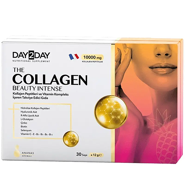 Day2Day The Collagen Beauty Intense - Takviye Edici Gıda Ananas Aromalı 30 Saşe - 1
