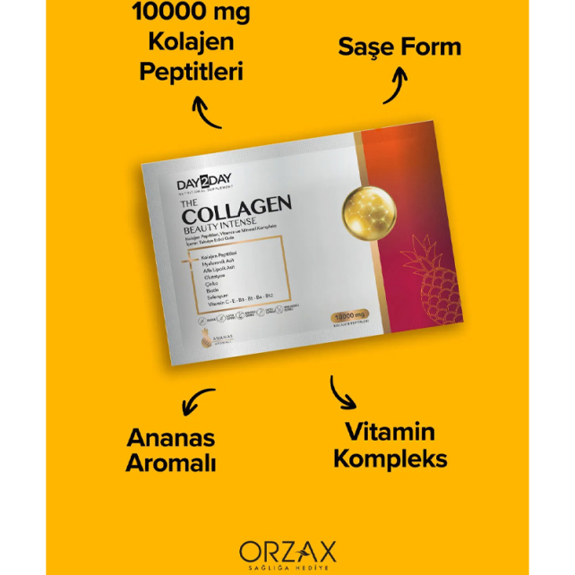 Day2Day The Collagen Beauty Intense - Takviye Edici Gıda Ananas Aromalı 30 Saşe - 3