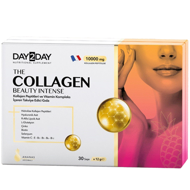 Day2Day The Collagen Beauty Intense - Takviye Edici Gıda Ananas Aromalı 30 Saşe - 1