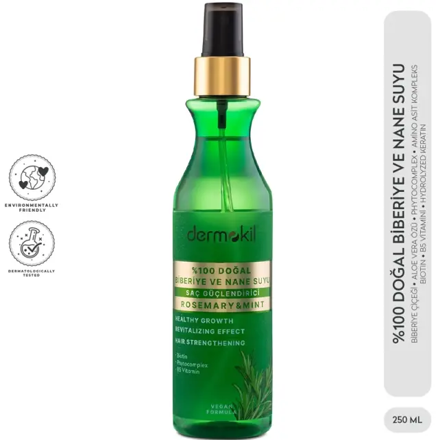 Dermokil Biberiye ve Nane Suyu - Saç Güçlendirici Etkili 250ml - 4