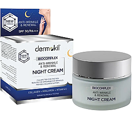 Dermokil Biocomplex Anti-Wrinkle Renewal Night Cream - Yaşlanma Karşıtı Gece Kremi 50ml - Dermokil