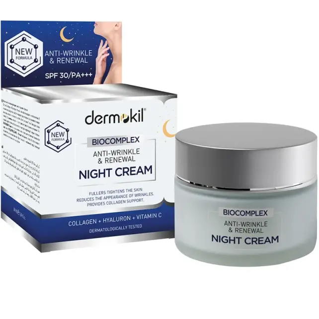 Dermokil Biocomplex Anti Wrinkle Renewal Night Cream - Yaşlanma Karşıtı Gece Kremi 50ml - 1
