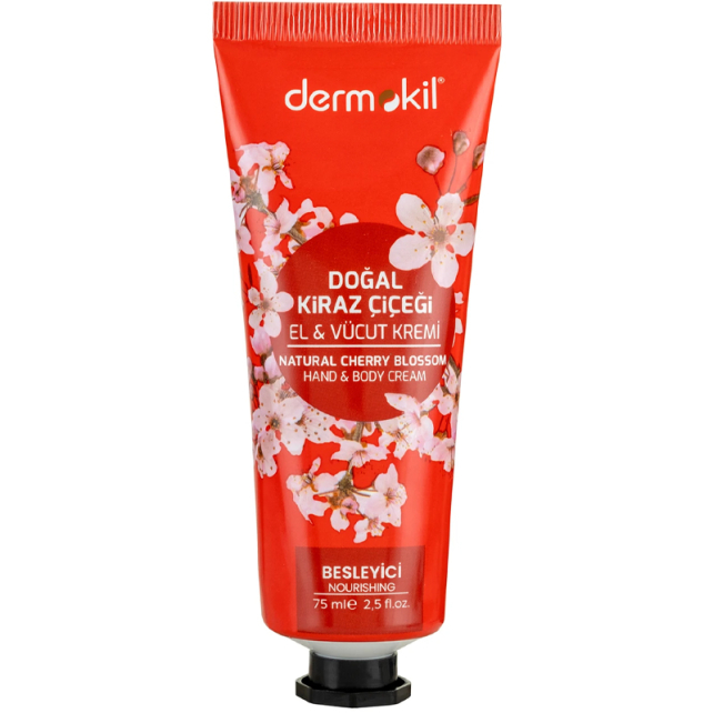 Dermokil Cherry Blossom Hand Body Cream - El ve Vücut Kremi 75ml - 1