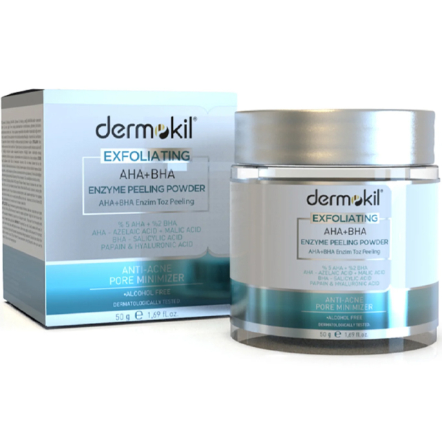 Dermokil Exfoliating AHA BHA Enzyme Peeling Powder - Toz Peeling 50g - 1