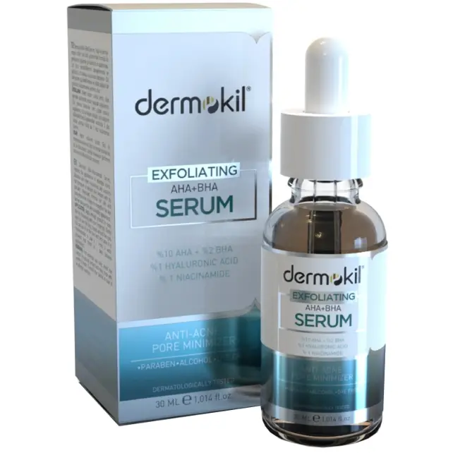 Dermokil Exfoliating AHA BHA Niacinamide - Gözenek Karşıtı Serum 200ml - 1