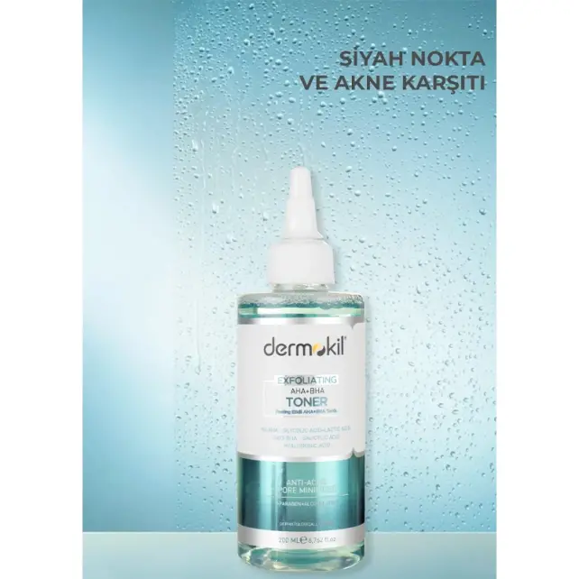 Dermokil Exfoliating AHA BHA Niacinamide Toner - Gözenek Karşıtı Tonik 200ml - 2