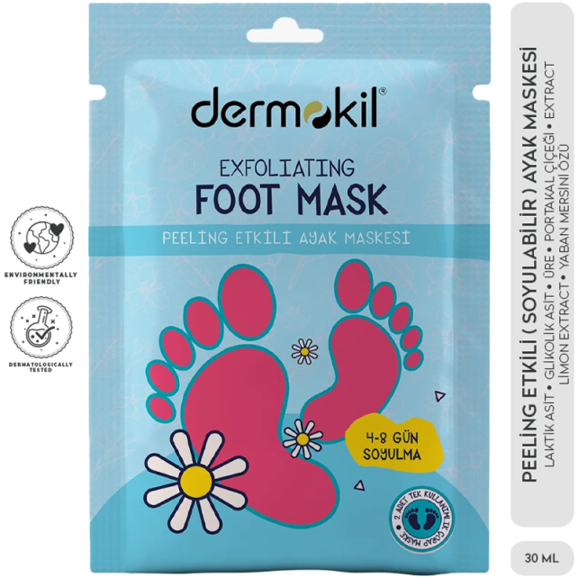 Dermokil Exfoliating Foot Mask - Peeling Etkili Soyulabilir Ayak Maskesi 30ml - 2