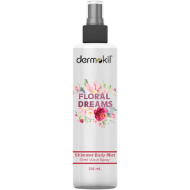 Dermokil Floral Dreams Shimmer Body Mist - Simli Vücut Spreyi 200ml - Dermokil