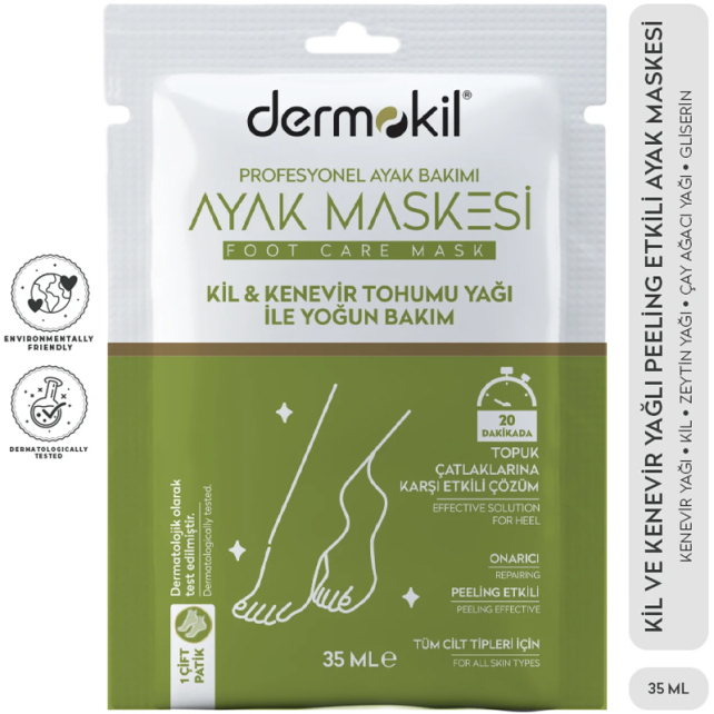 Dermokil Foot Care Mask - Topuk Çatlaklarına Karşı Ayak Maskesi 35ml - 2