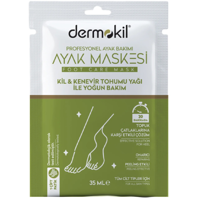 Dermokil Foot Care Mask - Topuk Çatlaklarına Karşı Ayak Maskesi 35ml - 1