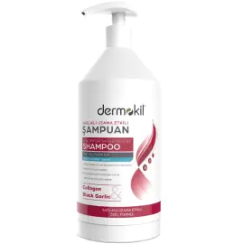Dermokil Kolajen ve Siyah Sarımsak Şampuan - Sağlıklı Uzama Etkili 1LT - 1